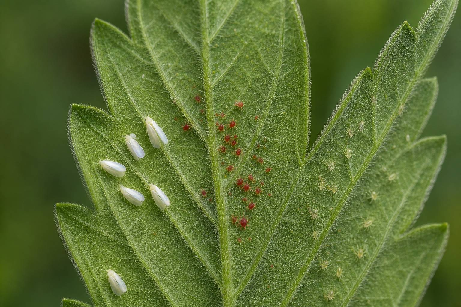 Mosca blanca, araña roja y araña blanca en marihuana: cómo distinguirlas
